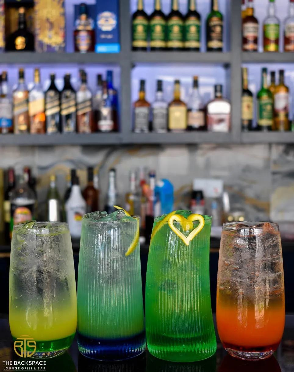 Signature cocktails at the Backspace bar